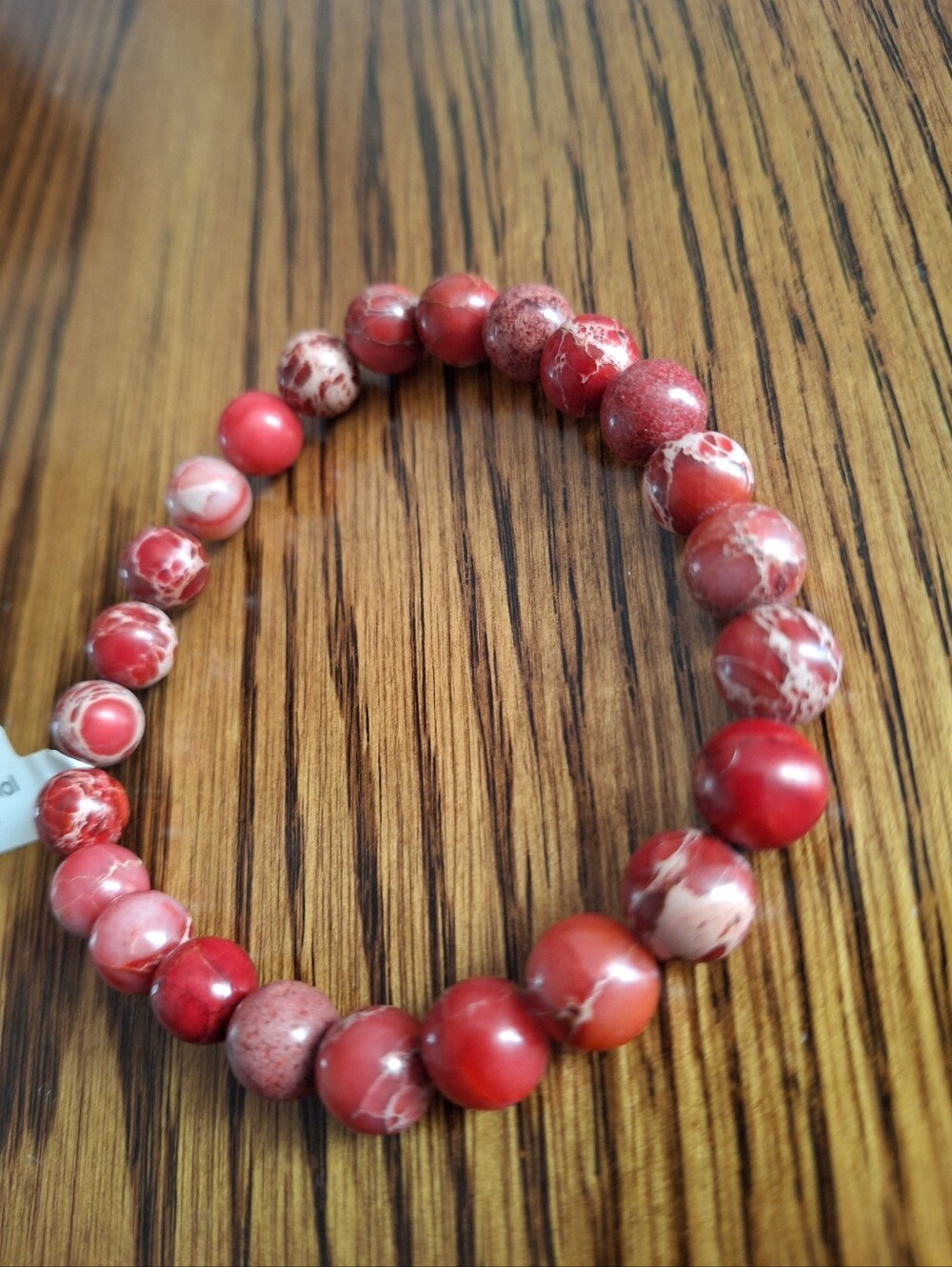 Red Sea Sediment Jasper Beaded Stretch Bracelet 6mm